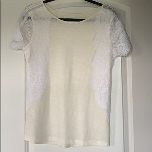 LOFT lace detail tee